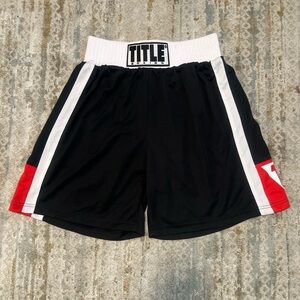 TITLE Boxing Black and Red Athletic Shorts size medium